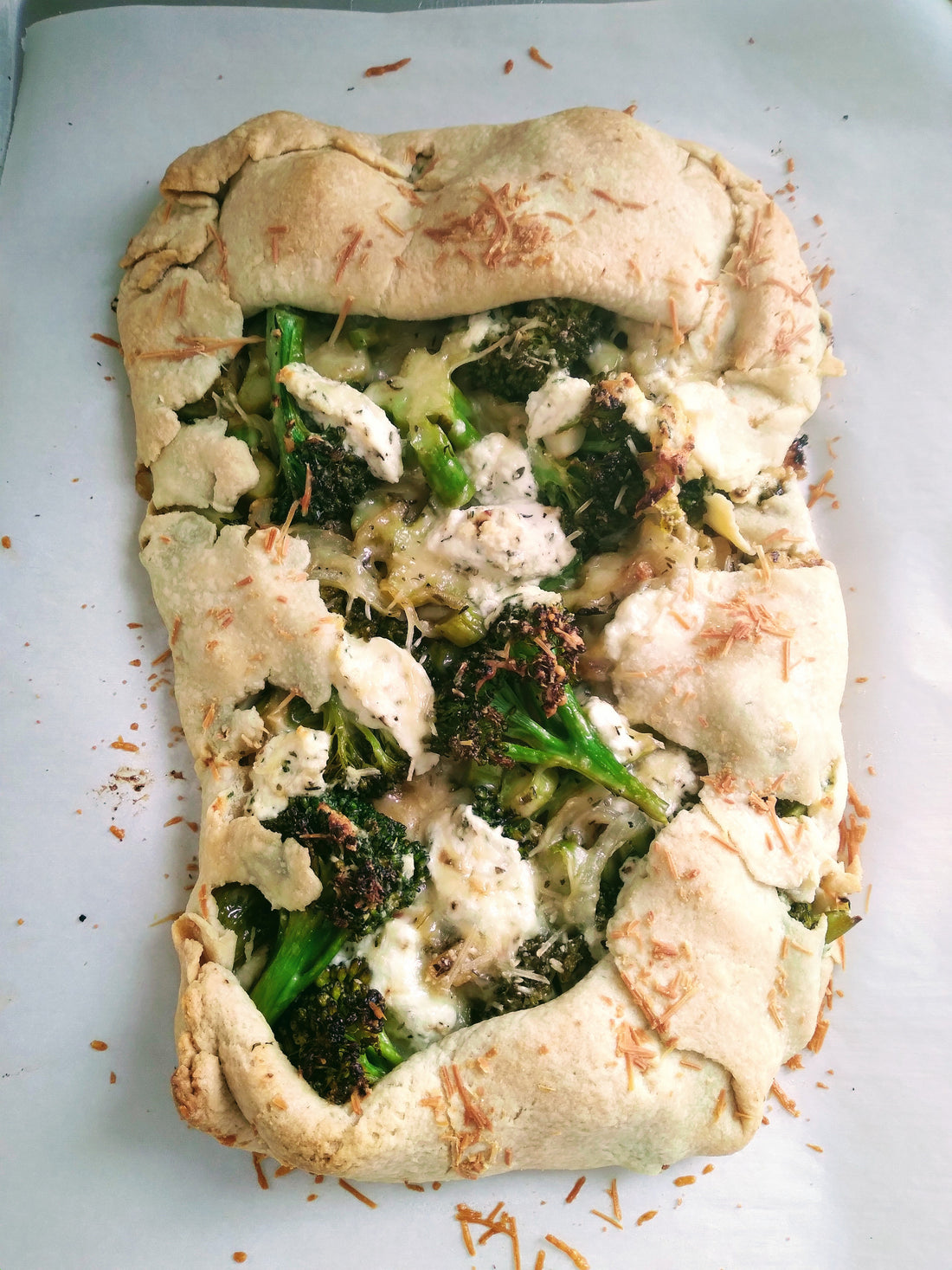 Broccoli Galette with Herbed Ricotta.